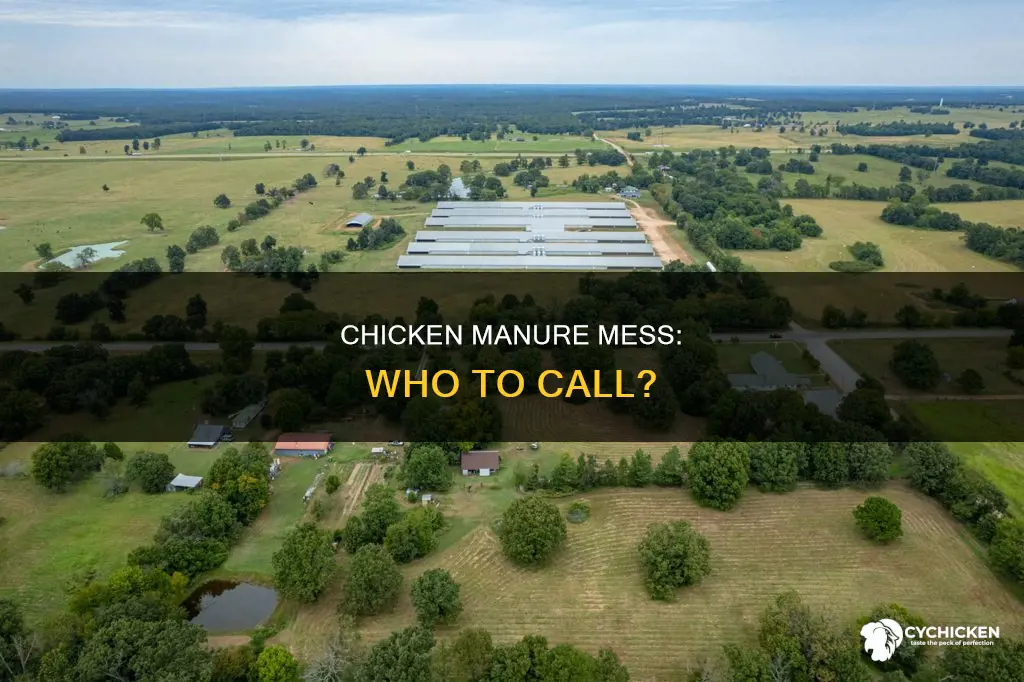 who to call with chicken manure left on field