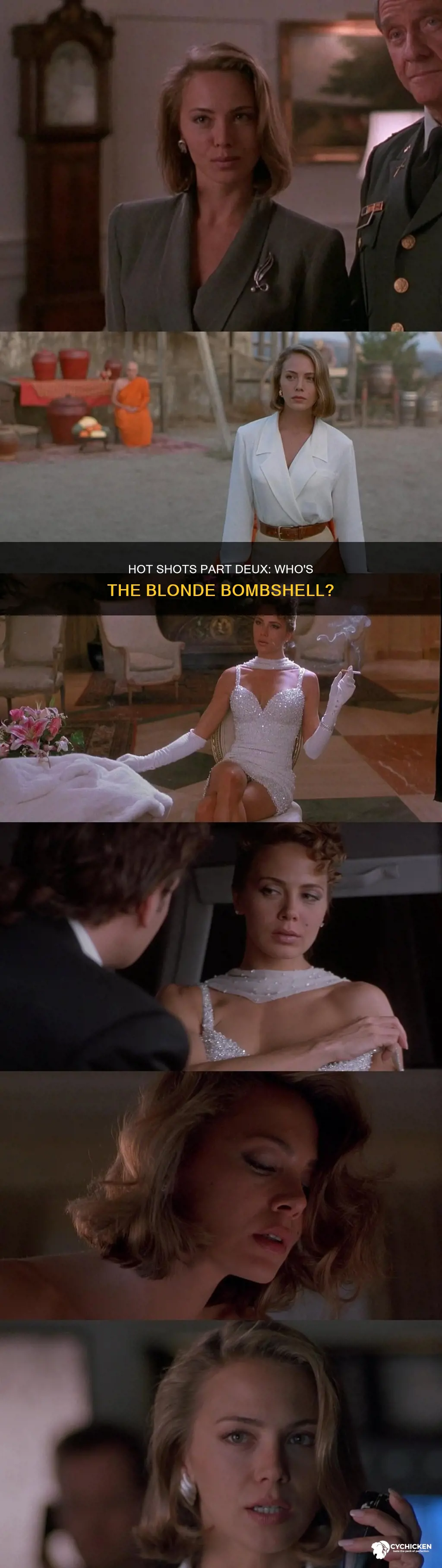 who was blonde chick in hot shots part deux