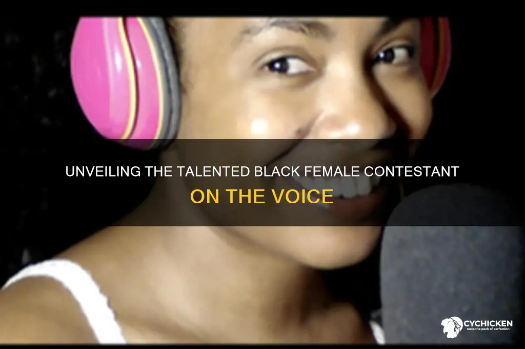 who was the black chick on the voice