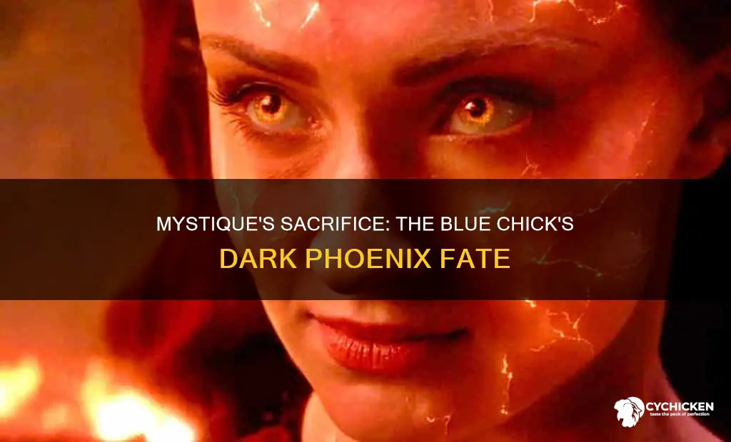who was the blue chick who died in dark pheonix
