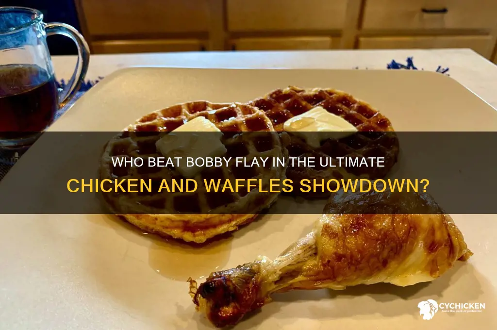 who won beat bobby flay chicken and waffles