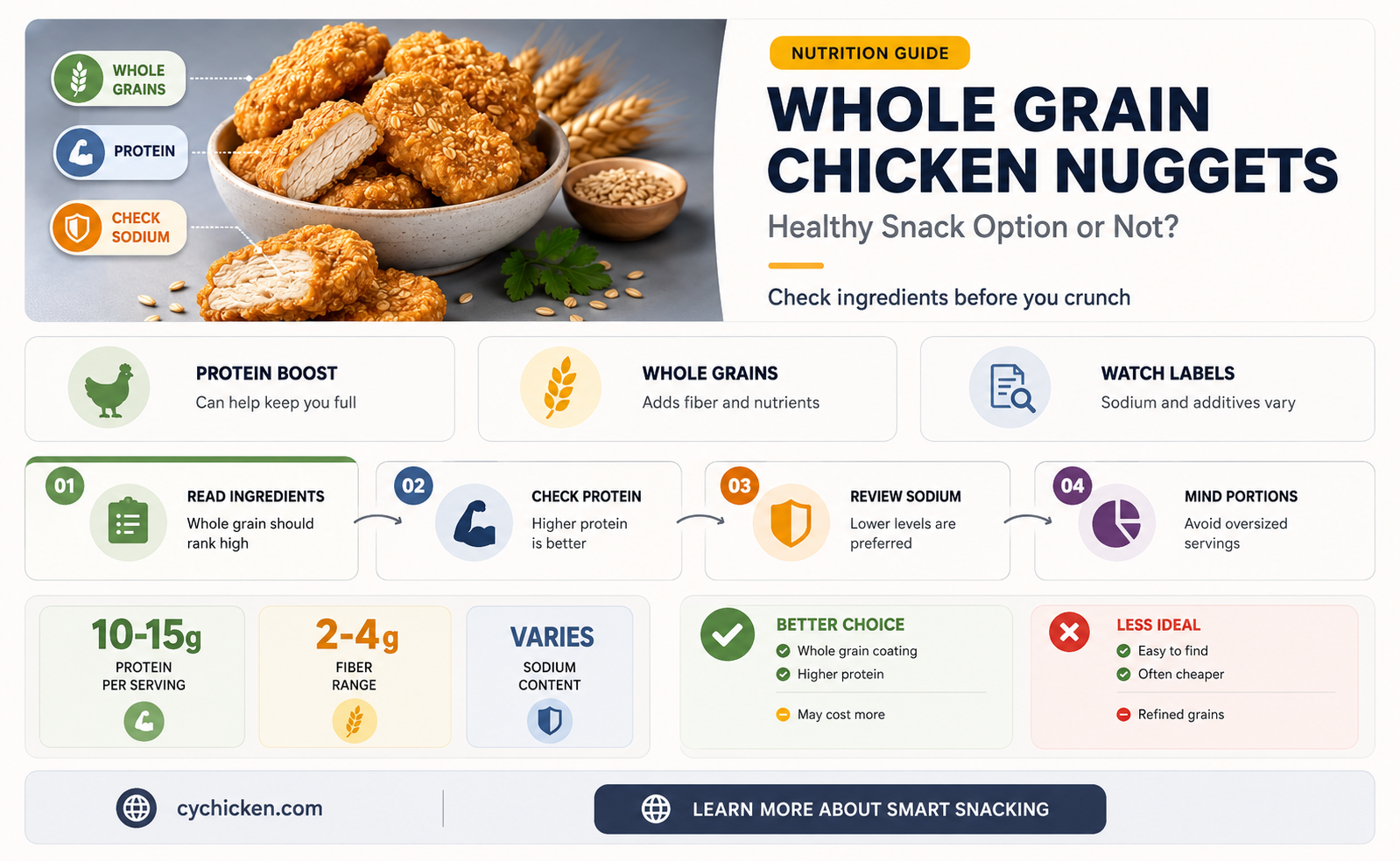 are whole grain chicken nuggets healthy