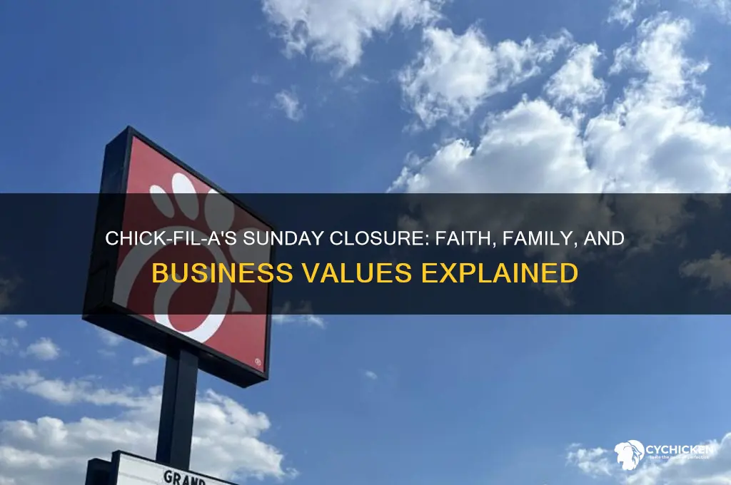 why are chick filla not open on sundayl