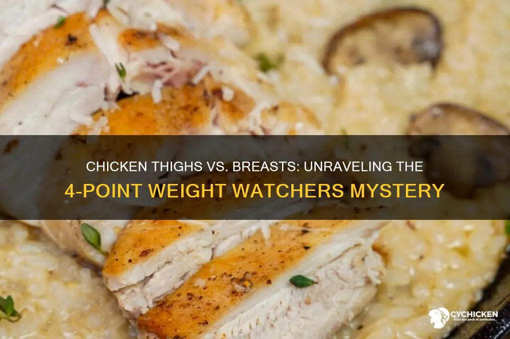 why are chicken thighs 4 points and breasts 0