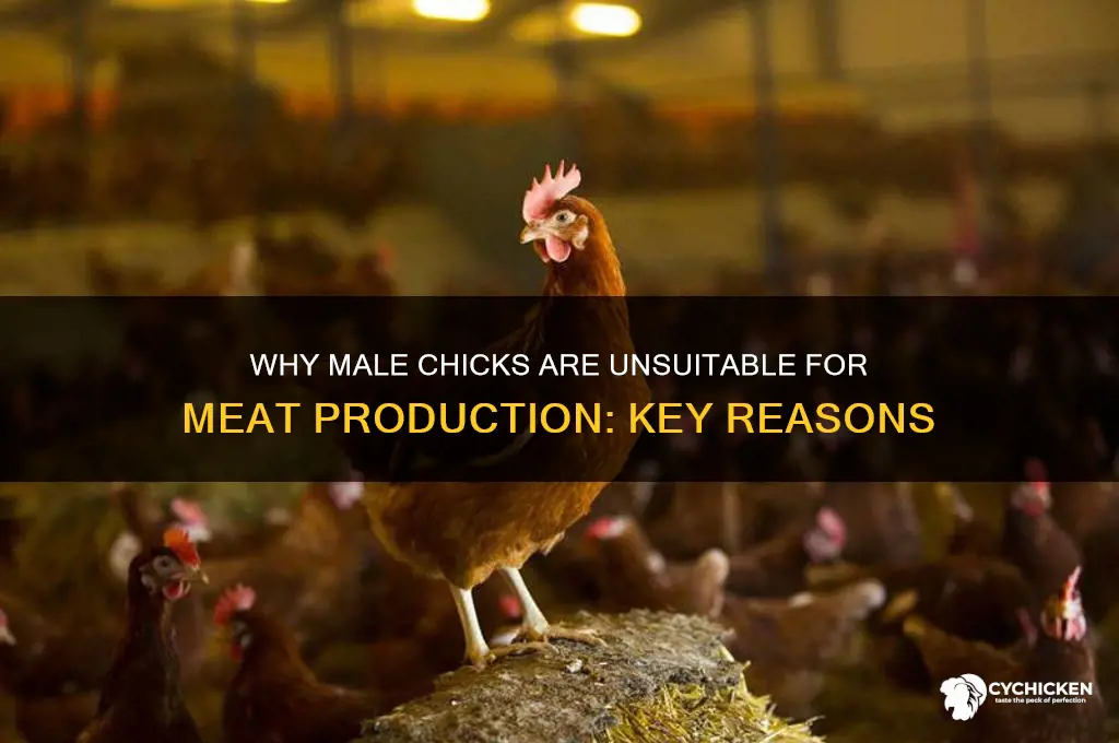 why are male chicks not suitable for meat