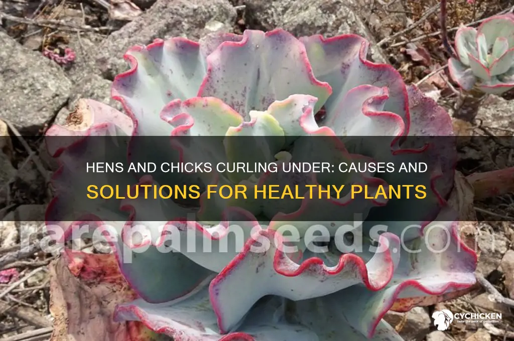 why are my hens and chicks curling under