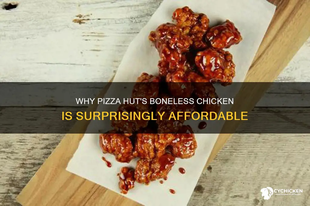 why are the boneless chicken pizza hut cheaper