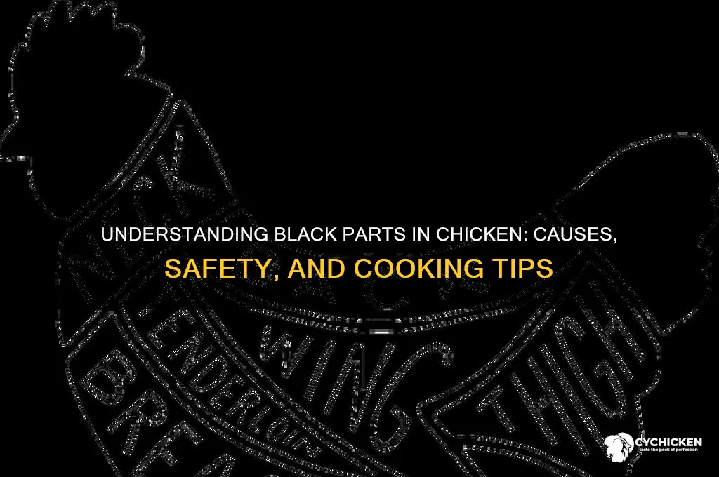 why are there black parts in my chicken