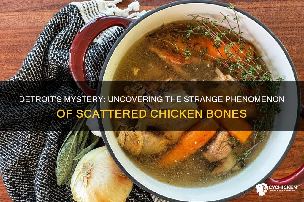 why are there chicken bones all over detroit