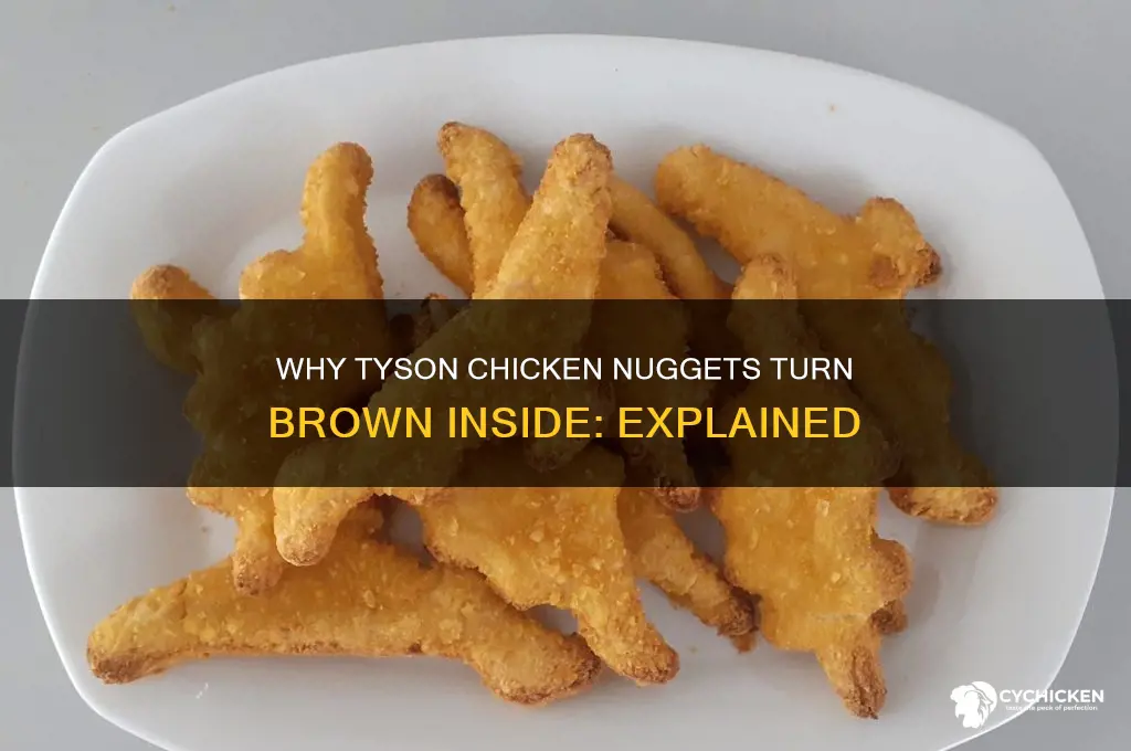 why are tyson chicken nuggets brown inside