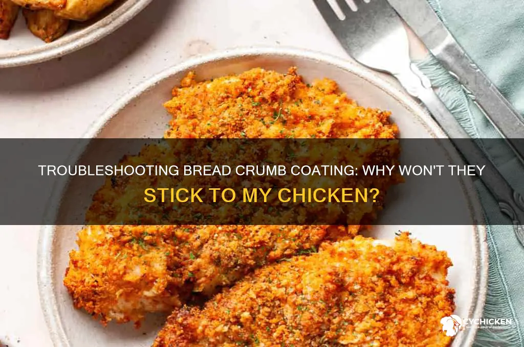 why arent bread crumbs sticking to my chicken