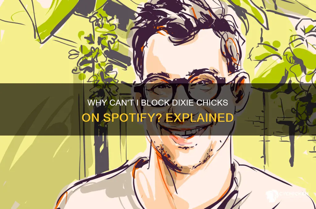 why cant i block dixie chicks on spotify