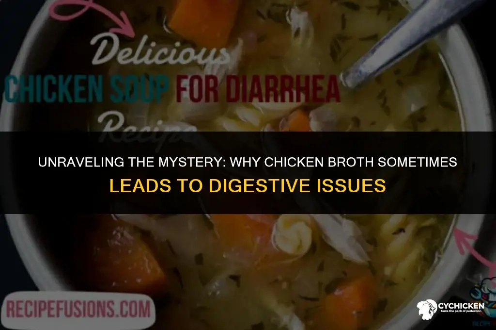 why chicken broth gives you the runs