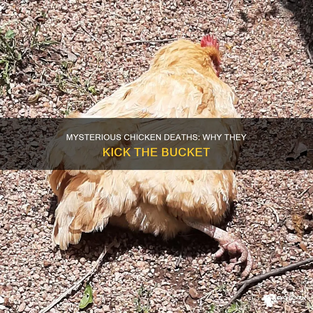 why chicken died and on back with legs up