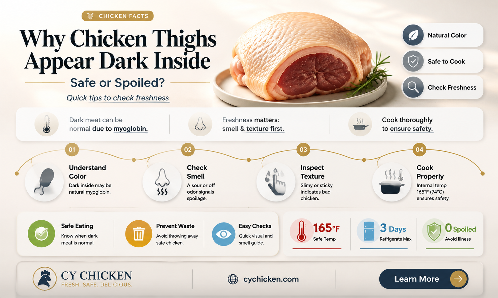 are chicken thighs supposed to be dark on inside