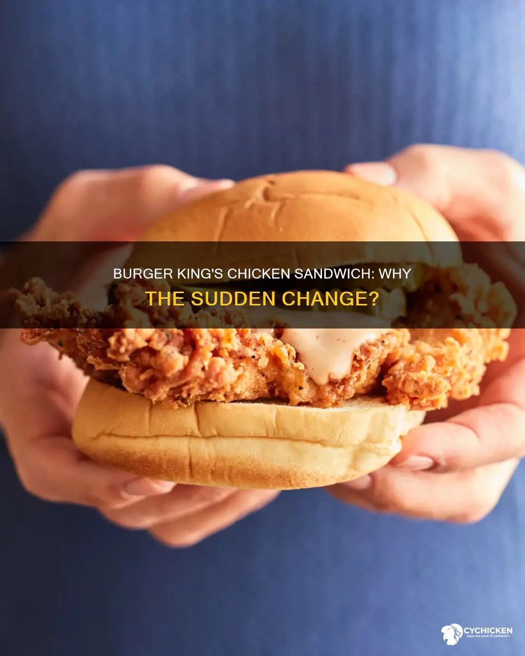 why did burger king stop cutting the chicken sandwhich