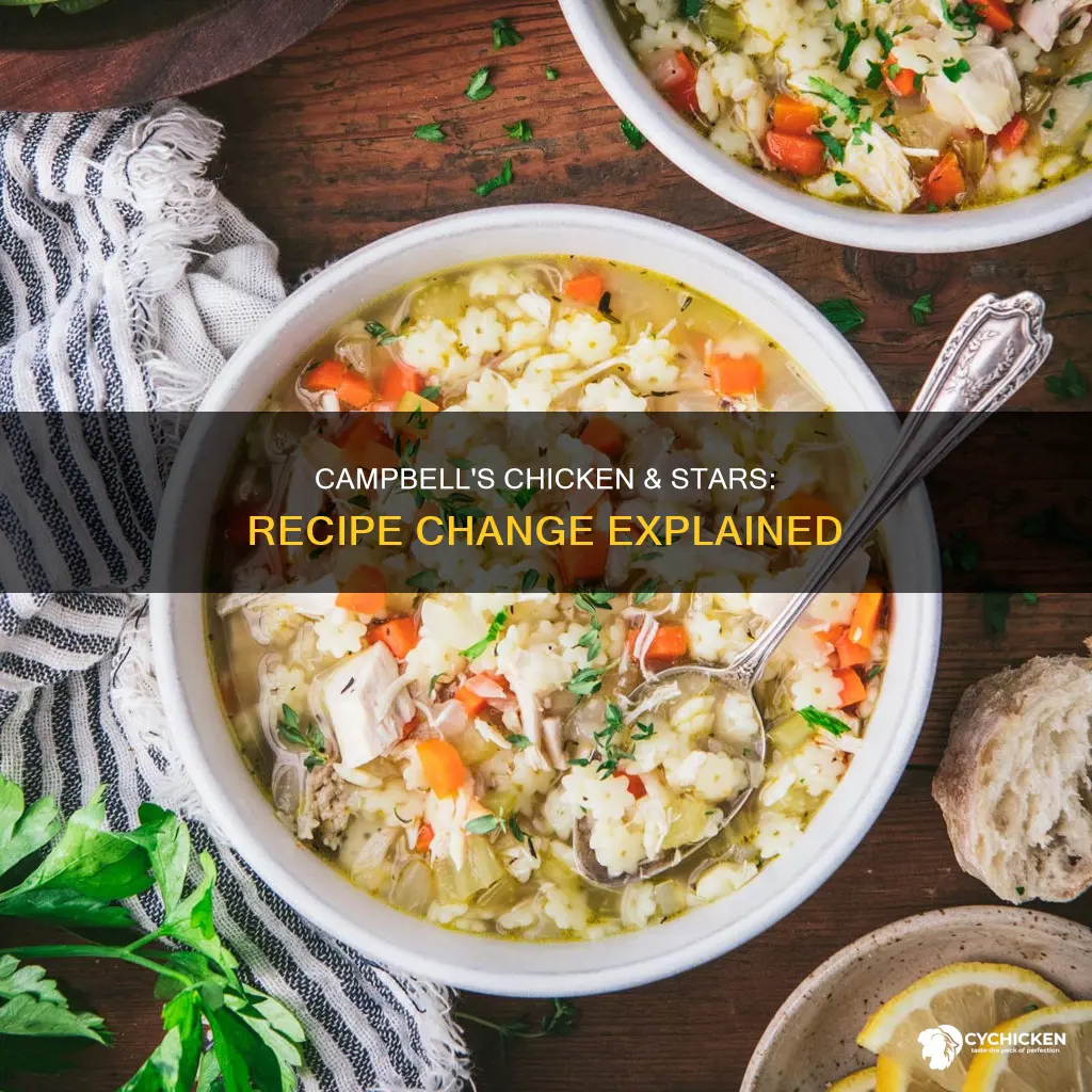 why did campbells change its chicken and stars recipe