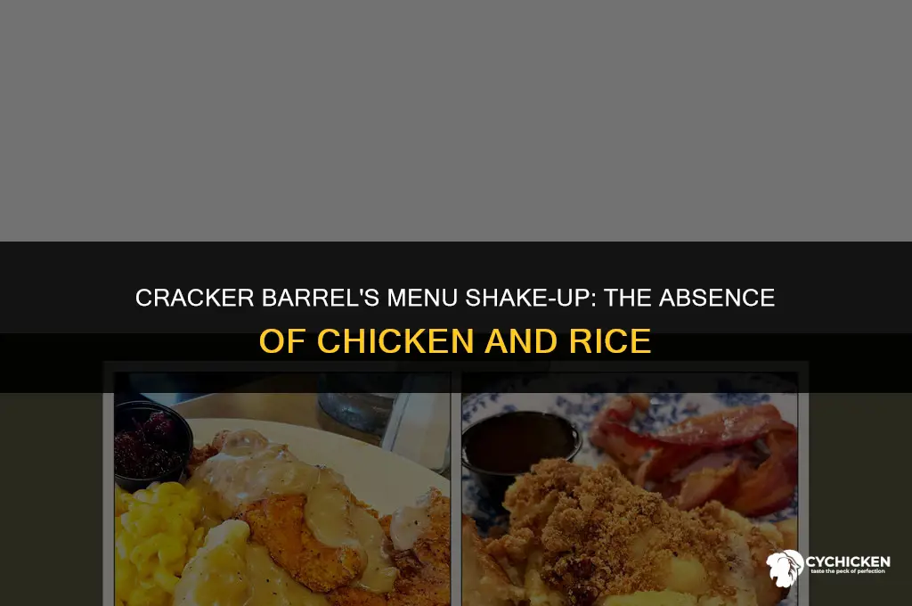 why did cracker barrel stop serving chicken and rice
