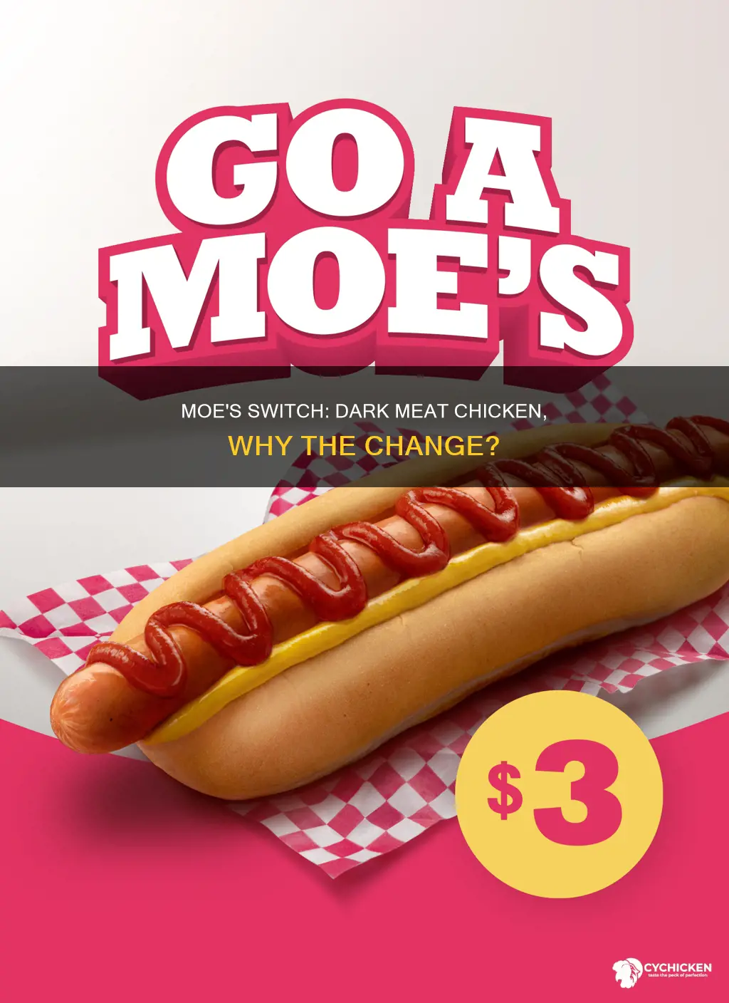 why did moes change their chicken to dark meat