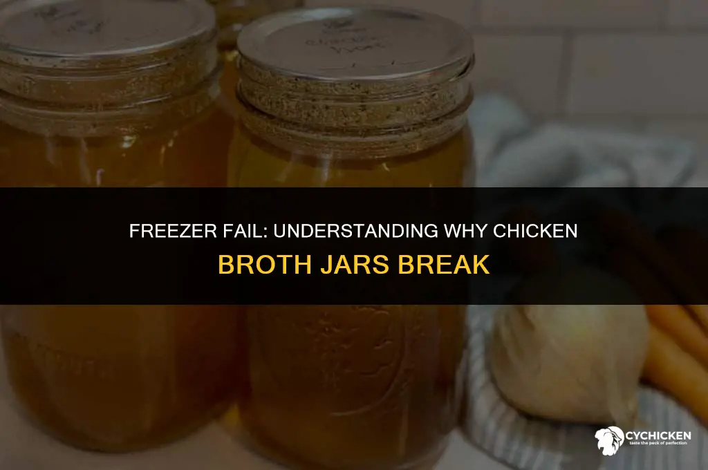 why did my chicken broth jars break in the freezer