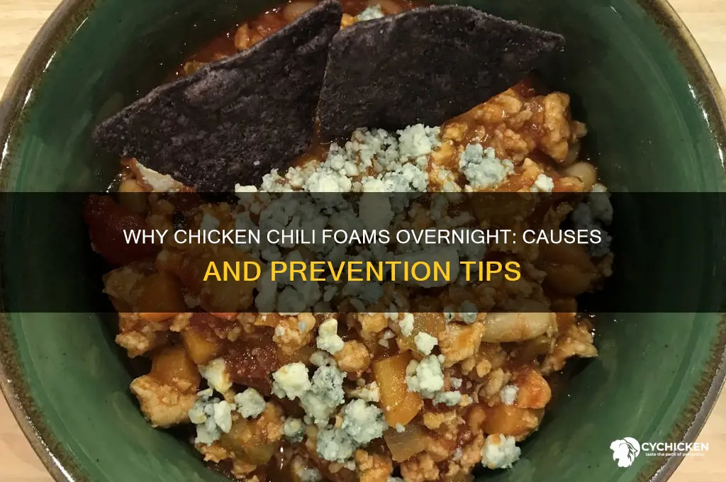 why did my chicken chili foam over night