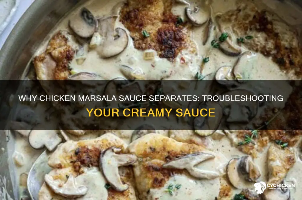 why did my chicken marsala sauce separate