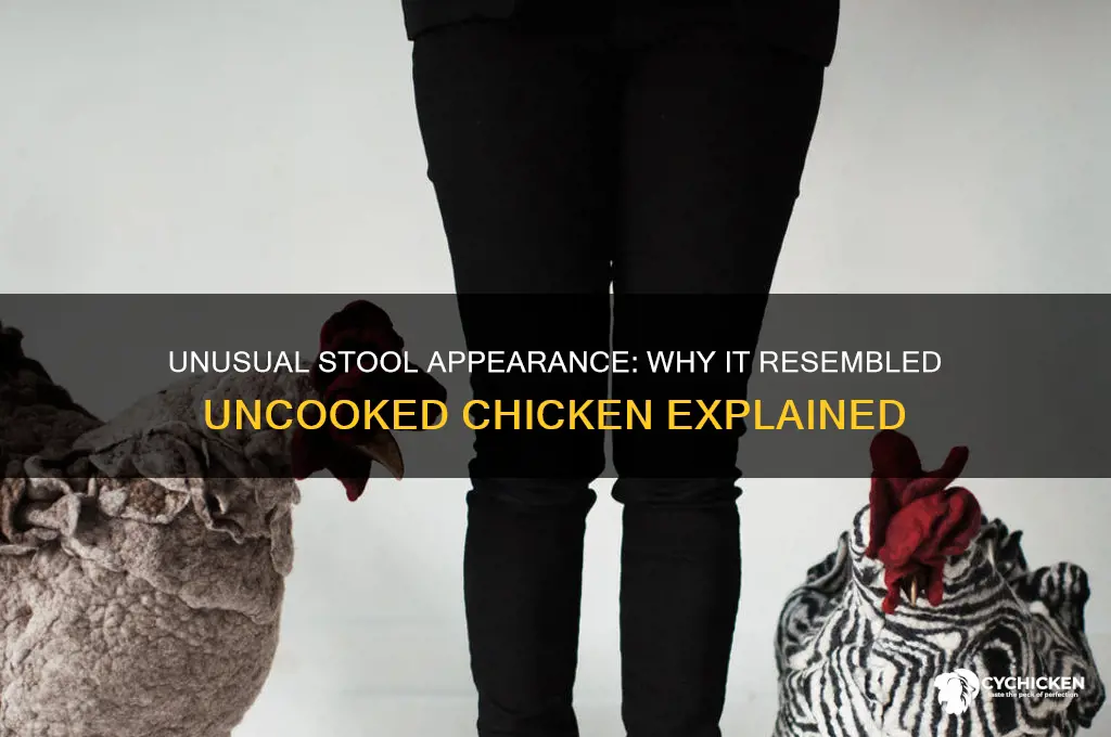 why did my stool look like uncooked chicken