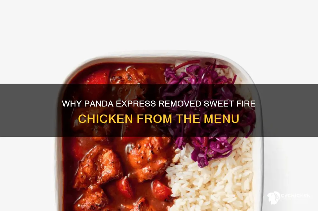 why did panda express discontinue sweet fire chicken