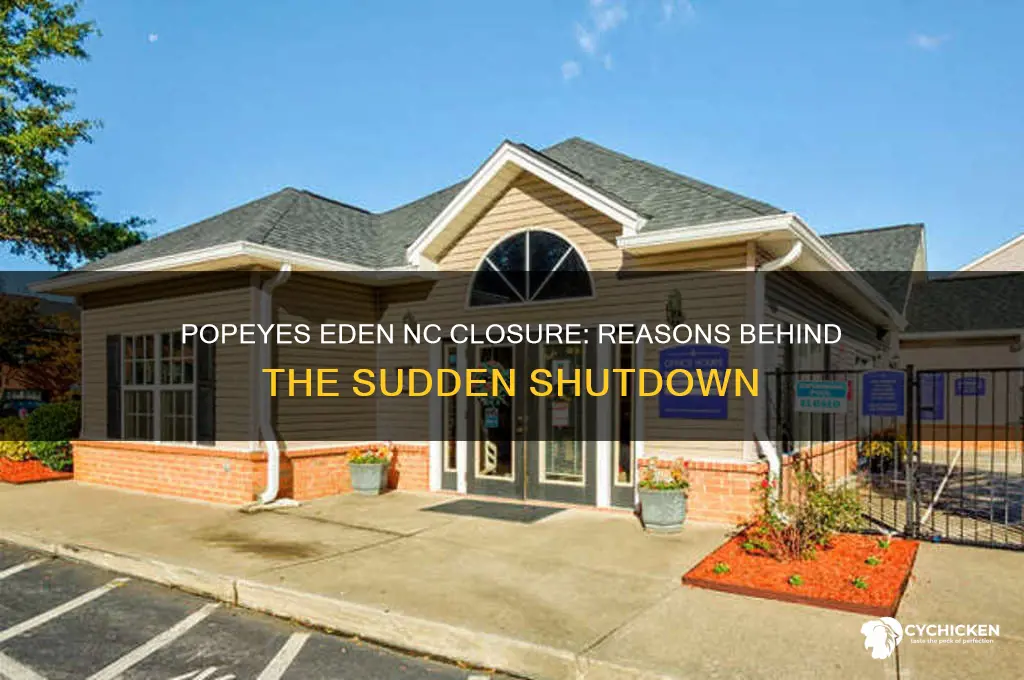why did popeyes chicken in eden nc close