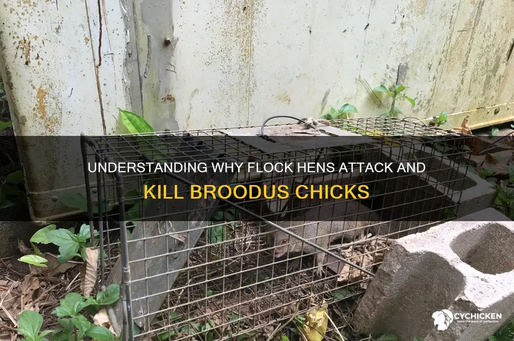 why did pther flock hens kill broodus chicks