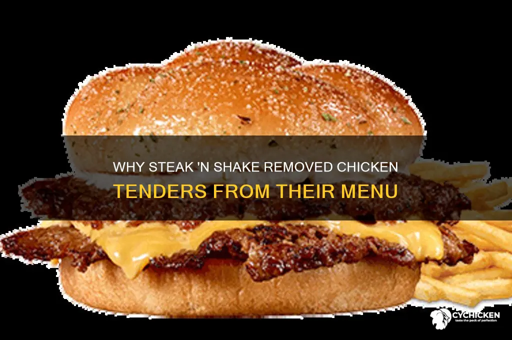 why did steak and shake discontinue chicken tenders