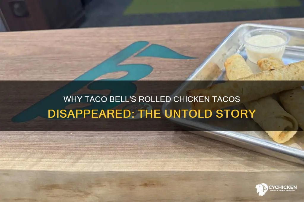 why did taco bell discontinue rolled chicken tacos