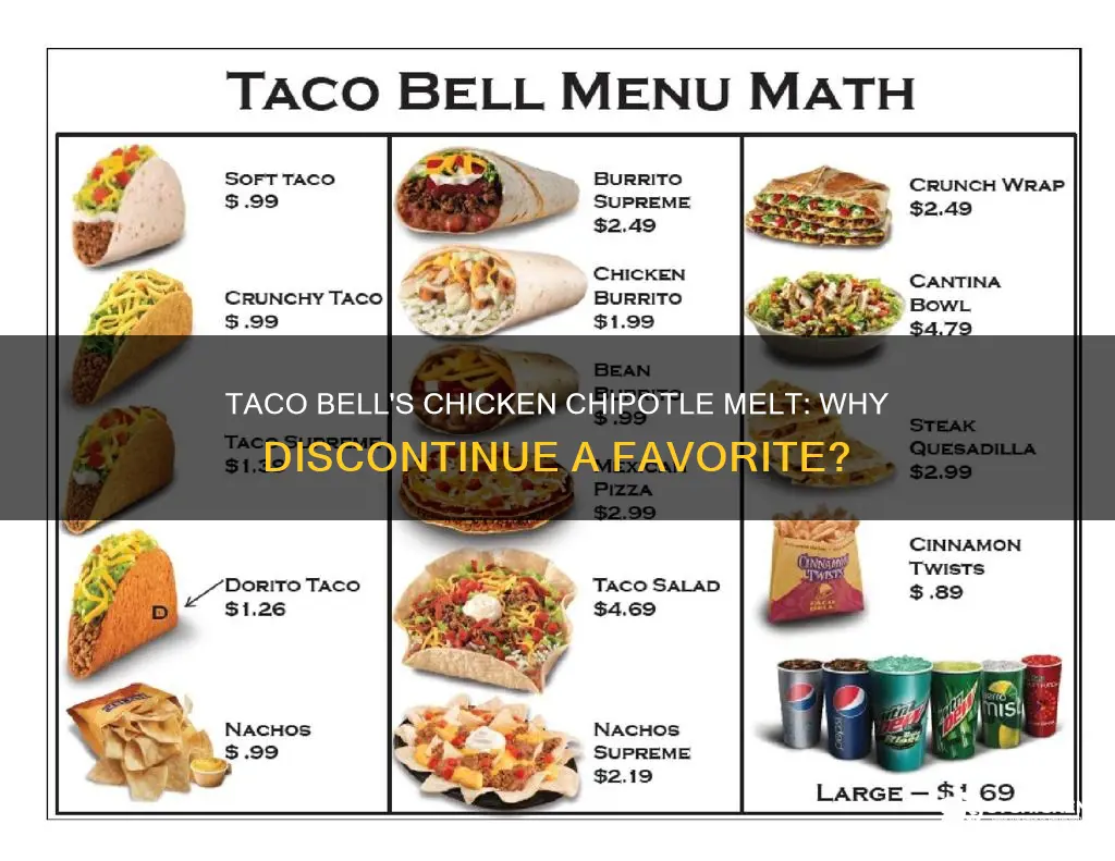 why did taco bell discontinue the chicken chipotle melt