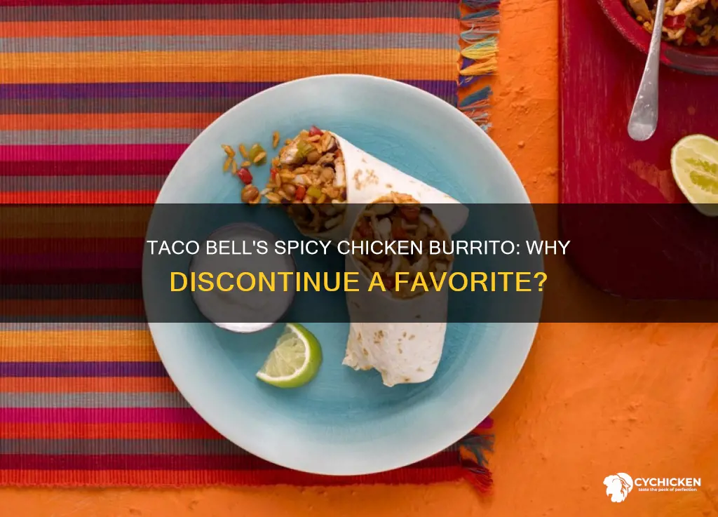 why did taco bell discontinue the spicy chicken burrito