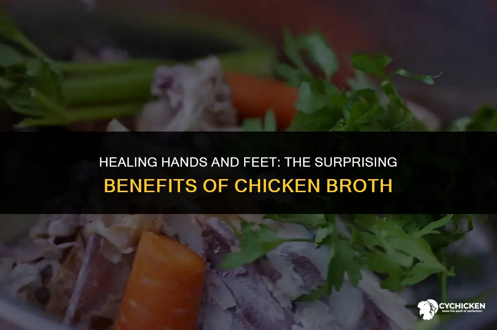 why did the chicken broth help my hands and feet