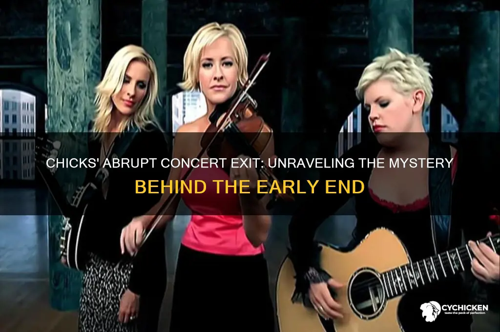 why did the chicks end their concert early