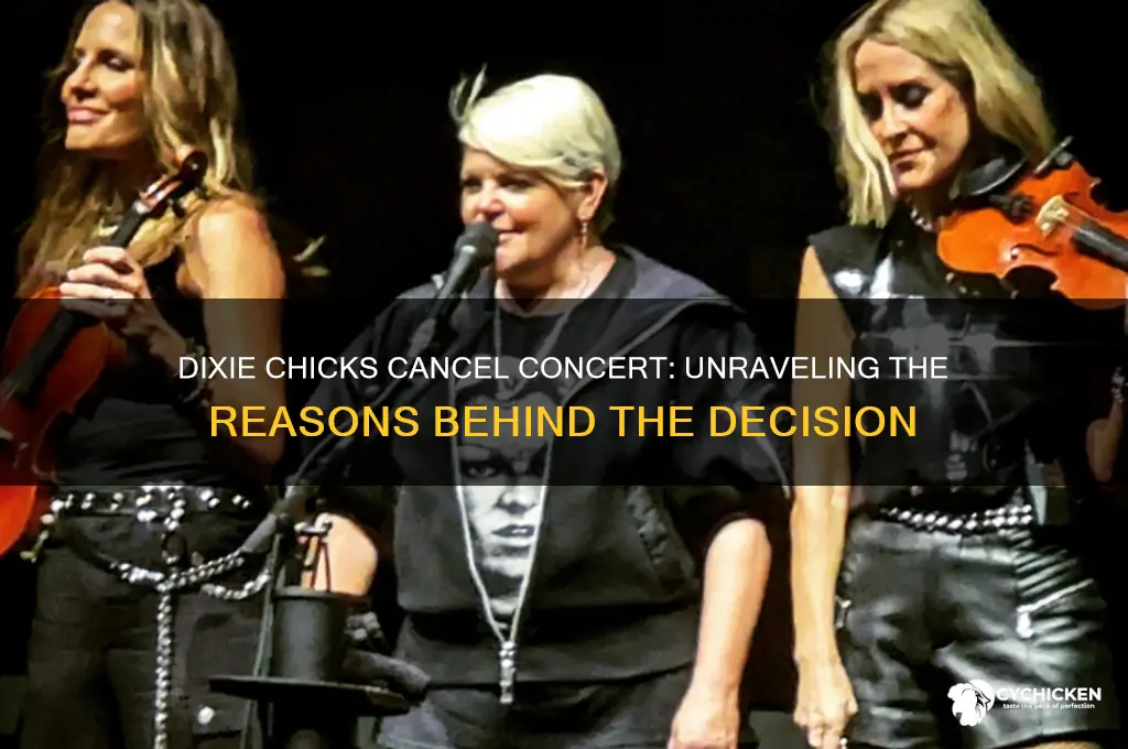why did the dixie chicks cancel their concert