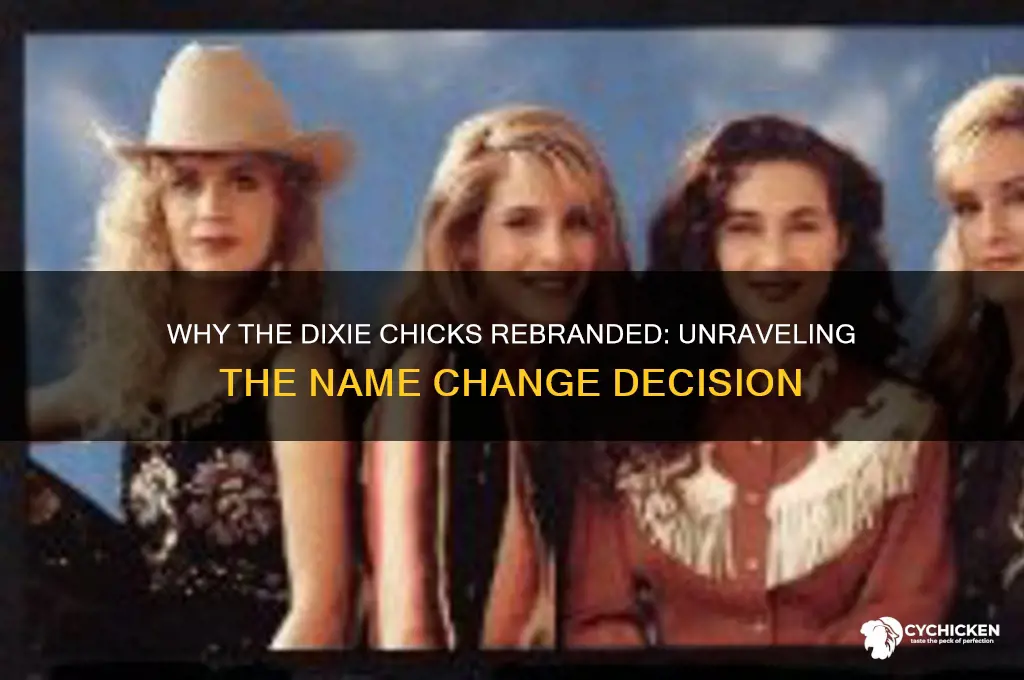why did the dixie chicks change their bame