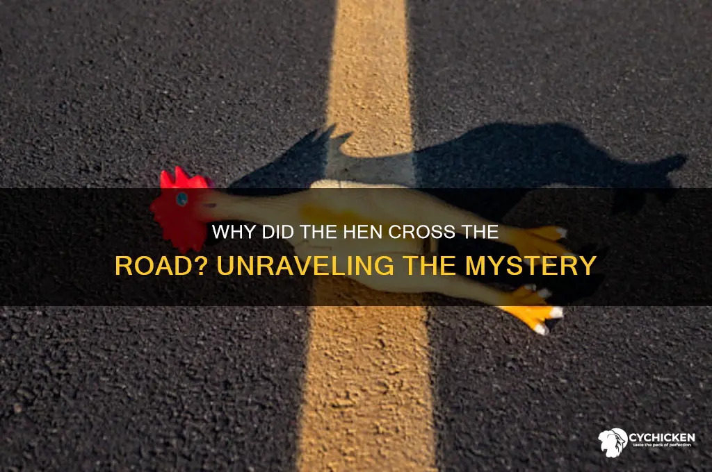 why did the female chicken cross the road