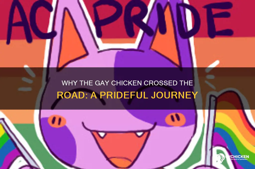 why did the gay chicken cross the road