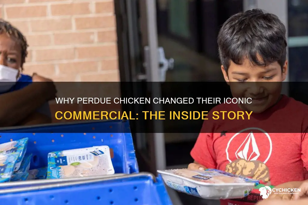 why did they change the perdue chicken commercial