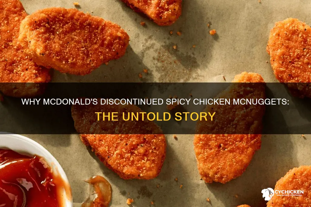 why did they discontinue spicy chicken mcnuggets mcdonalds