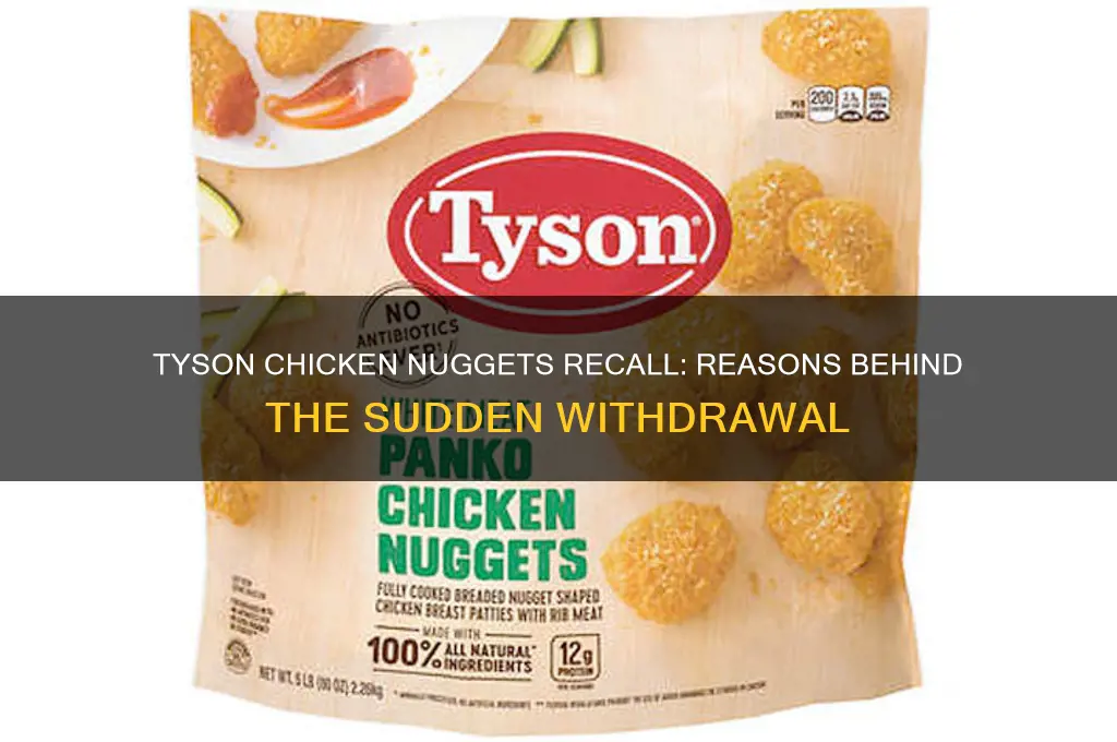 why did they recall tyson chicken nuggets