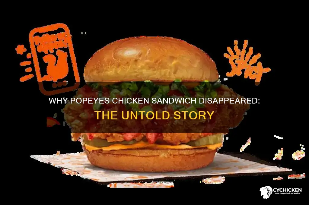 why did they stop selling pop eyes chicken sandwich