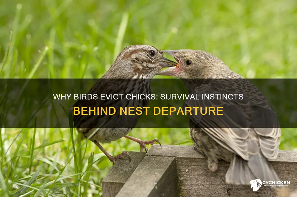 why do birds kick their chicks from nests