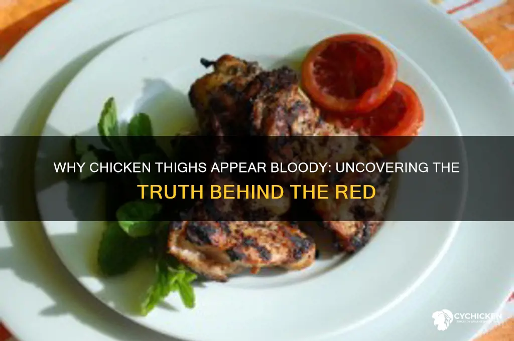 why do chicken thighs have blood