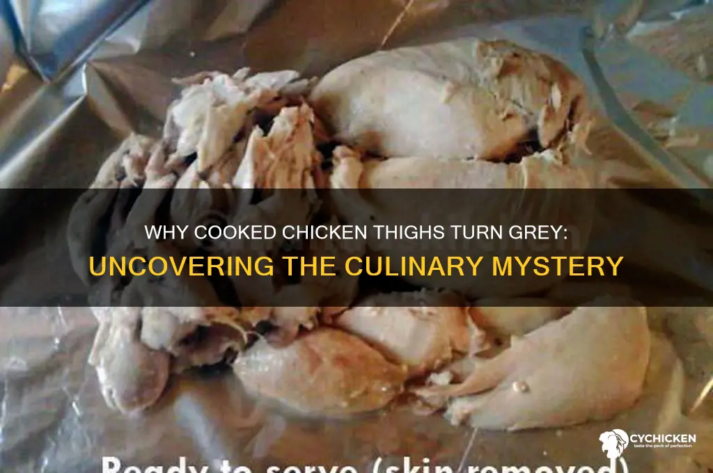 why do chicken thighs look grey when cooked