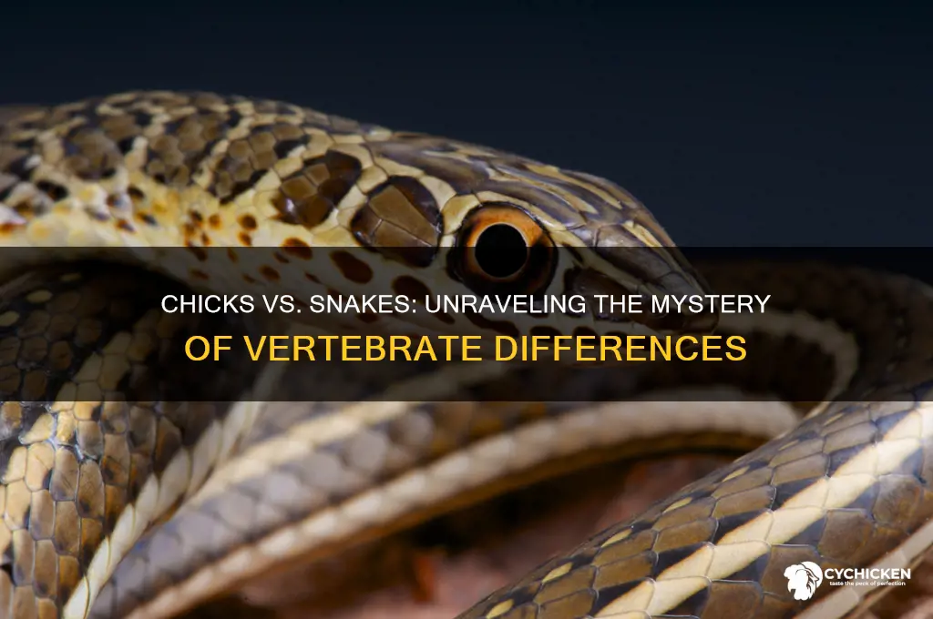 why do chicks have less vertebrate than snakes