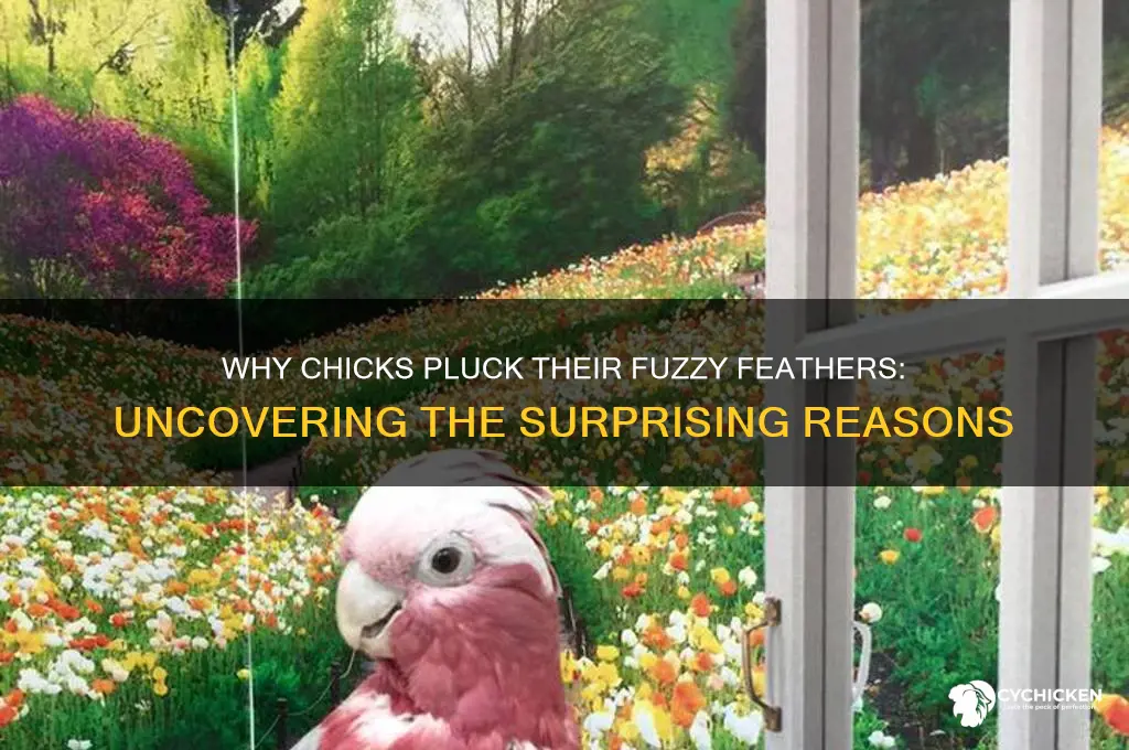 why do chicks pull out their fuzzy feathers