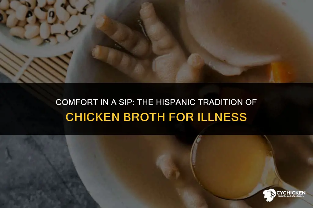 why do hispanic families drink chicken broth when sick